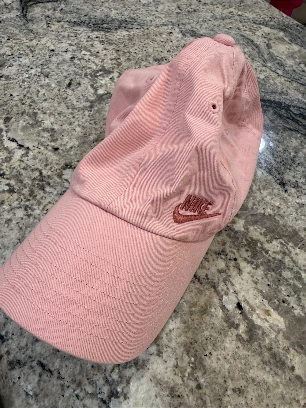 Nike Pink Embroidered Swoosh Toddler Girl Baseball Cap